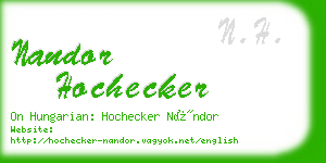 nandor hochecker business card